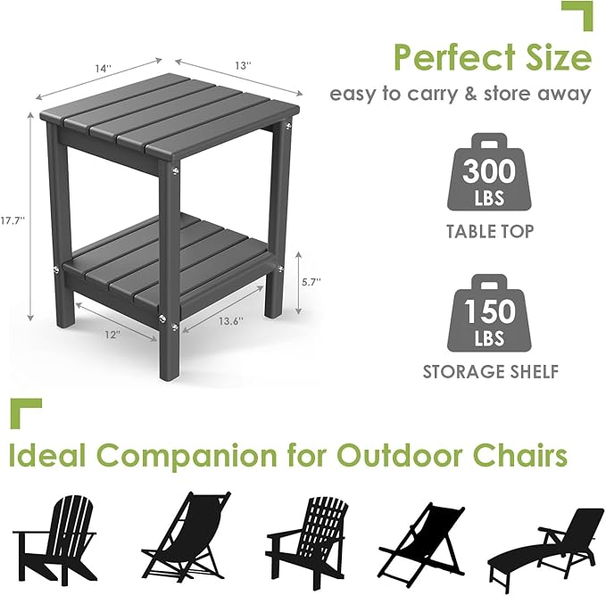 GREENVINES Outdoor Rocking Chair Set | 3-Piece | 2 Rocking Chairs - Image 4