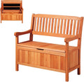 VEVOR Outdoor Storage Bench, 2-Person Wooden Storage Bench, 33 Gallons Deck Box by VEVOR