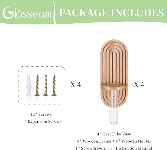 Glasseam Hanging Plant Propagation Stations: Boho Glass Wall Propagation vases - Image 8