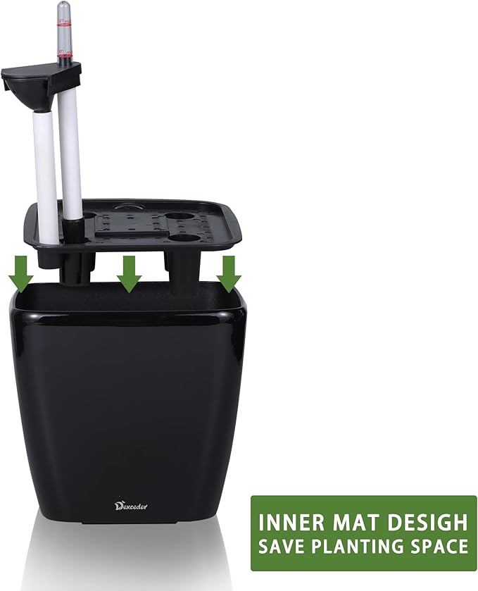 Dexceder 11x10 Self Watering Planter Indoor Outdoor, Inner Mat Design, - Image 4