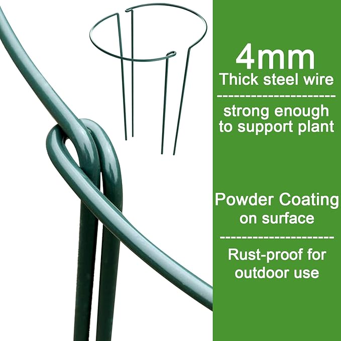 HiGift 16 Pack 24 Inch Plant Support Stakes, Flower Indoor Outdoor - Image 4