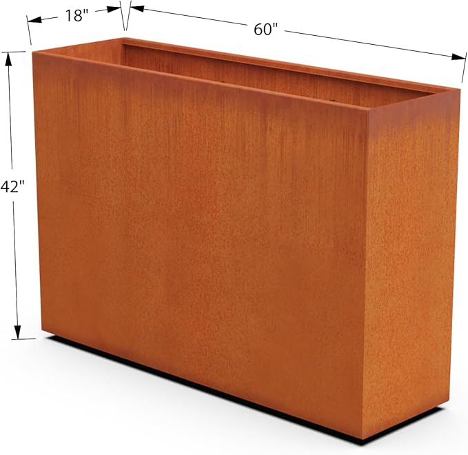 PLANTERCRAFT Extra Large Planters Outdoor Corten Steel Planter – 60x18x42 Inch - Image 5