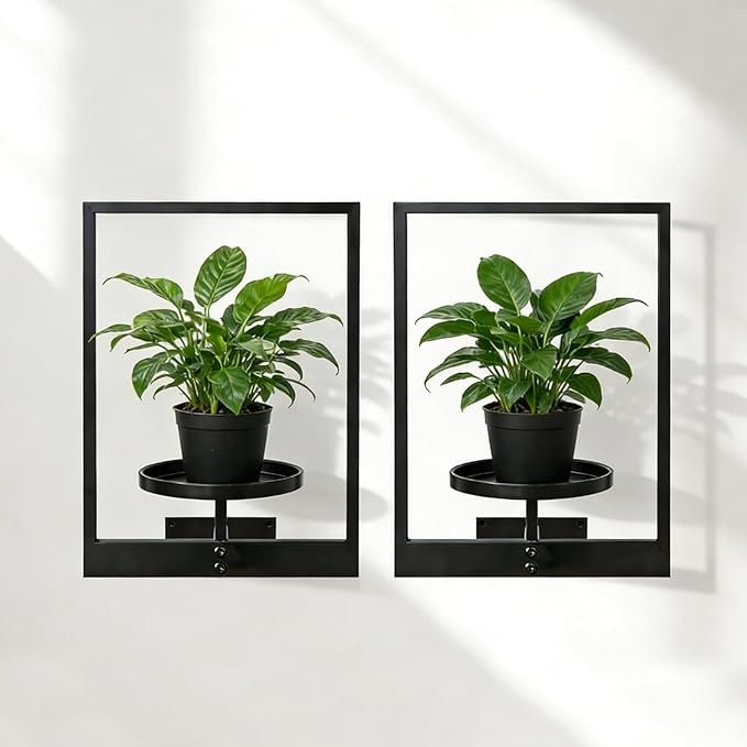 Wall Hanging Plant Stands Planter Shelves, Indoor Outdoor Window Plant Hanger - Image 8