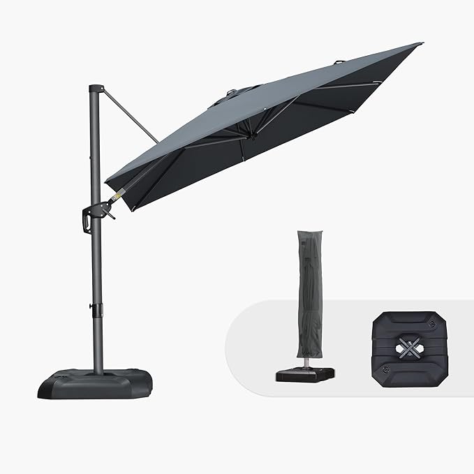 PURPLE LEAF 8'×8' Patio Cantilever Umbrella by PURPLELEAF