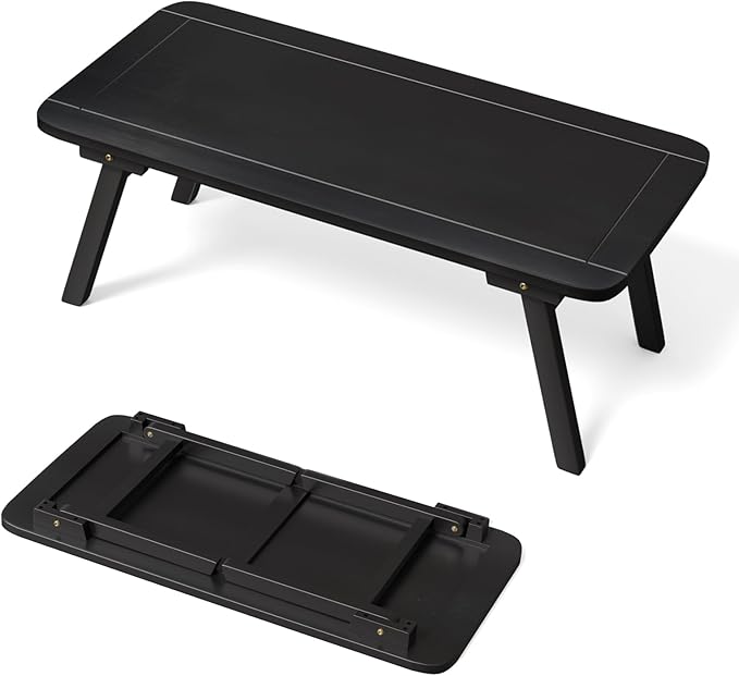 VINGLI Outdoor Folding Coffee Table, Natural Poplar Wood Patio Coffee Table by VINGLI