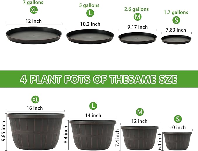 Quarut 12 Inch Large Planter Pot - Image 3