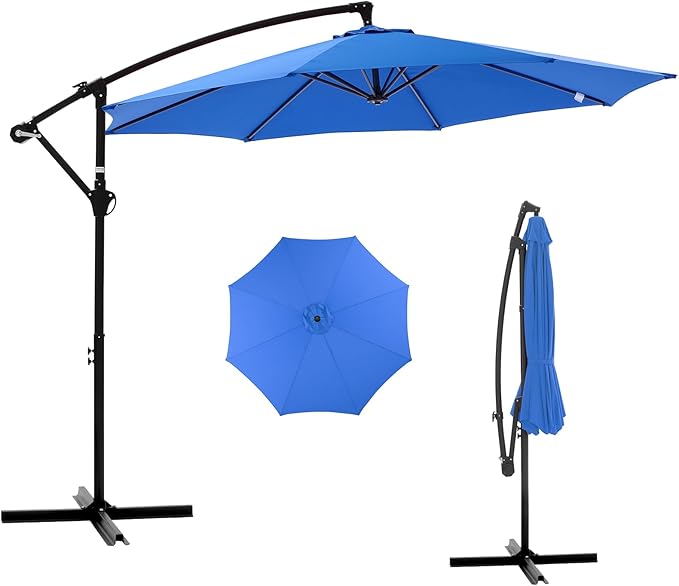 NEWBULIG 10FT Patio Umbrella, Offset Cantilever Outdoor Patio Table Umbrella by NEWBULIG