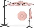 Best Choice Products 10ft Solar LED Cantilever Patio Umbrella, 360-Degree by BestChoiceProducts