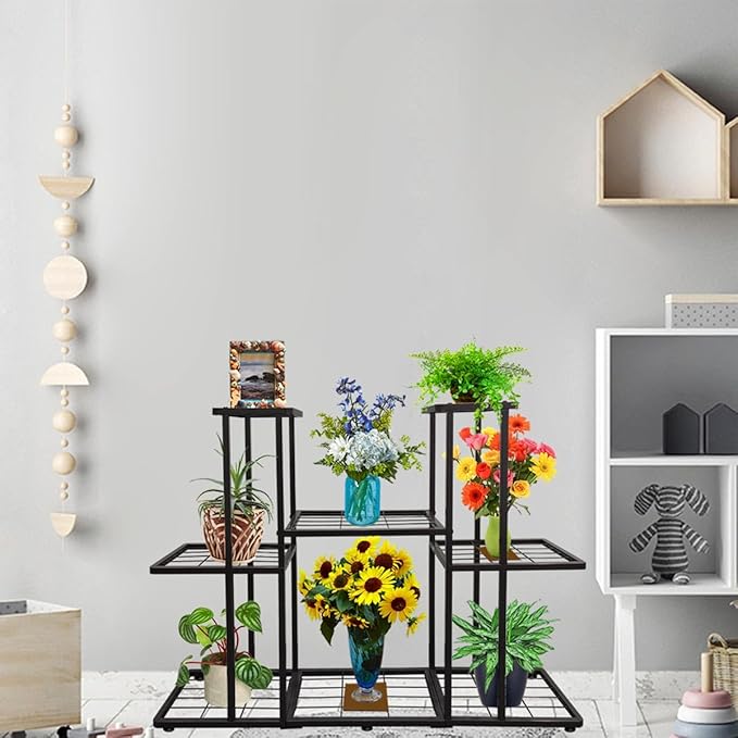 MTB Garden 3 Tier 8 Potted Metal Large Plant Stand - Image 3