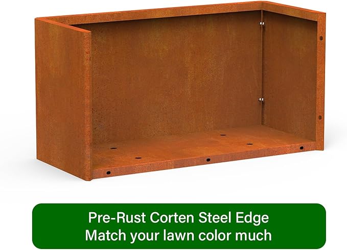 Co rten Steel Planter 36X15X15 inch Large Rectangular Planter Box Rustic Style - Image 6
