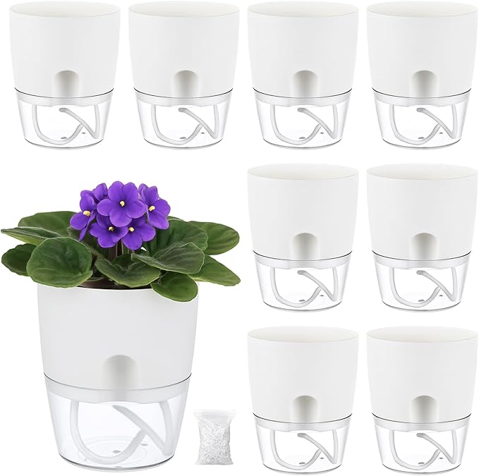 Planterhoma 8 Pack Self Watering Pots by Planterhoma
