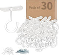 30Pack Ceiling Hooks Bulk for Hanging Plants 2.5in White by QualityEfficiency