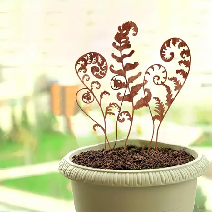 Metal Flowers for Outside, Yard Art Outdoor Plant Decorations for Pots - Image 2