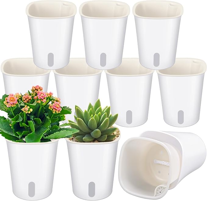 10 Pcs 3.74 Inch Self Watering Pots Self Watering Planters by Ziliny