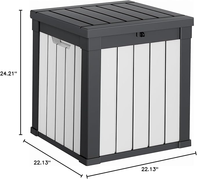 DRATO 51 Gallon Deck Boxes Resin Outdoor Storage Box UV Resistant Outside Deck - Image 7