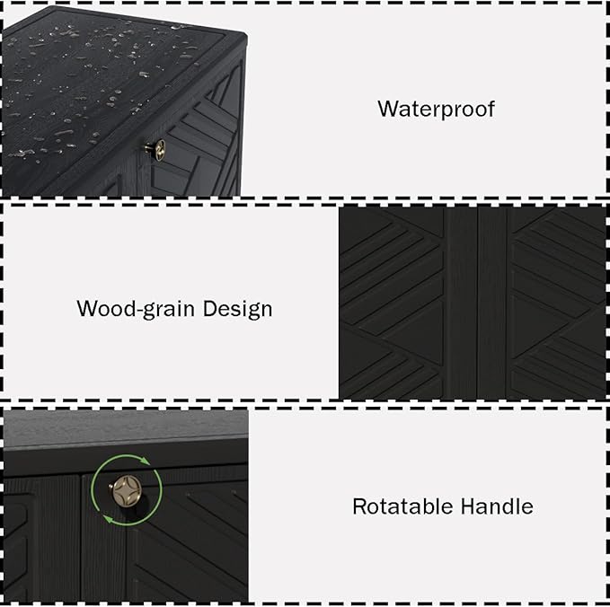 Outdoor/Indoor Storage Box, Resin and Plastic Storage Cabinet Waterproof - Image 5