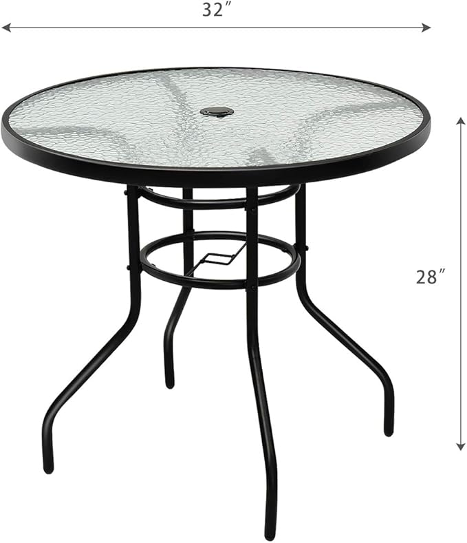 Tangkula 32" Round Outdoor Table - Image 3