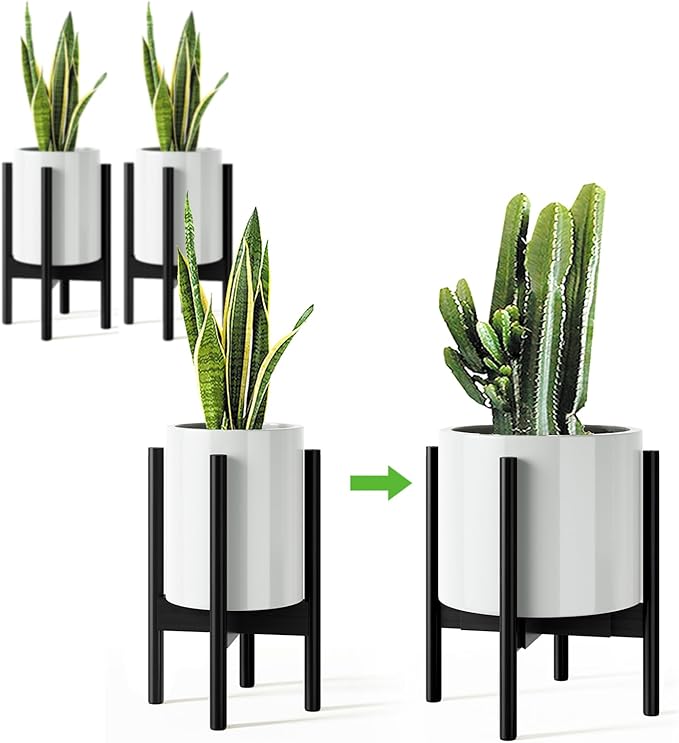 MUDEELA Plant Stand for Indoor Plants: Adjustable Width Fits 8-12 Inch Pots by MUDEELA