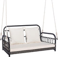 Tangkula Outdoor Wicker Porch Swing, 2-Person Hanging Seat by TANGKULA