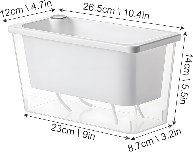 Window Box Planter, 3 Pack 10 Inch Plastic Self Watering Pots - Image 2