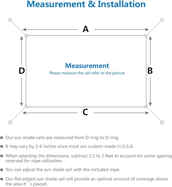 Eden's Decor Straight Flat-Edged Sun Shade Sail Rectangular 4' x 20' Brown - Image 3