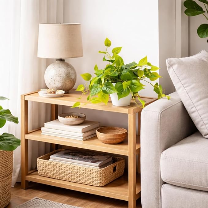 alyptus Fake Pothos Hanging Plants – Set of 2 Faux Ivy Vines Realistic Silk - Image 4