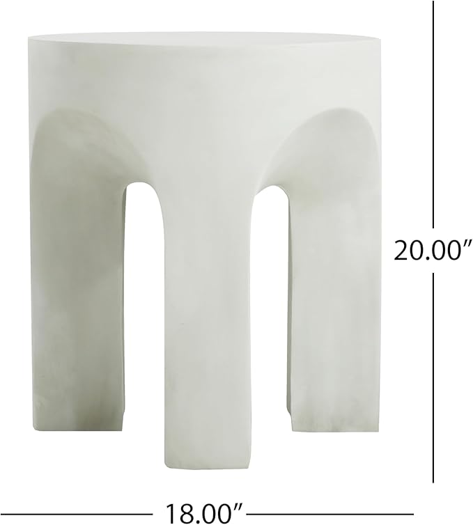 Christopher Knight Home Ottilie Outdoor Side Table, Lightweight Concrete Garden - Image 2