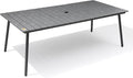 83" Patio Outdoor Dining Table for 6-8, Weather-Resistant Aluminum Frame by VredHom