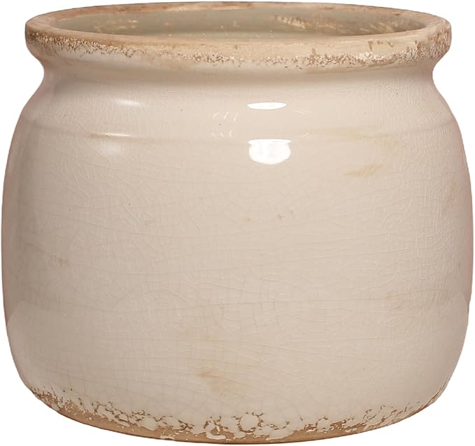 Ceramic Planter & Vase for Wabi Sabi Decor, 6.29 Inch Nordic Minimalist Flower by XiaanJiaju