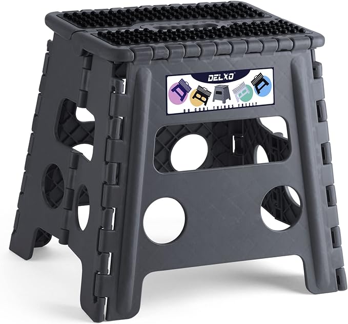 Delxo Folding Step Stool 13 inch Height Heavy Duty Foldable Step Stools by Delxo