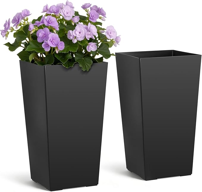 VEVOR Set of 2 Tall Planters for Outdoor Plants 22 inch, Modern Planters for by VEVOR