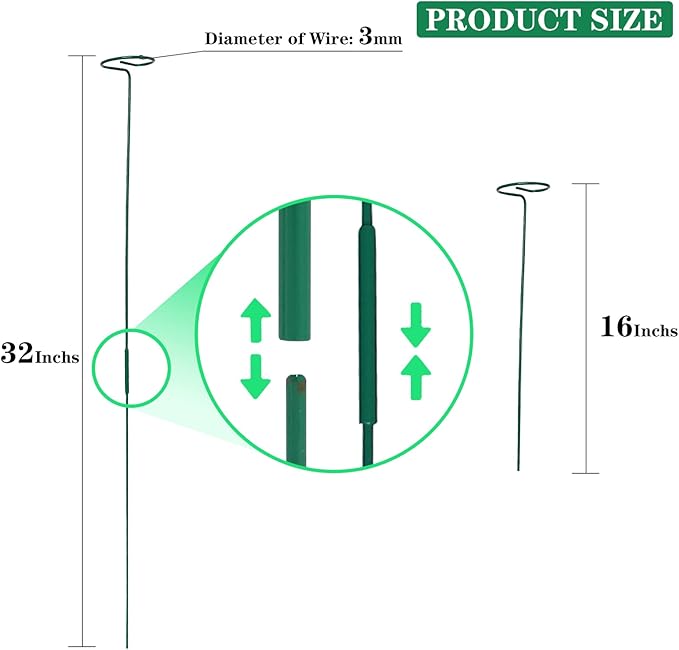 8 Pack Plant Stakes, Plant Support Stakes - Image 2