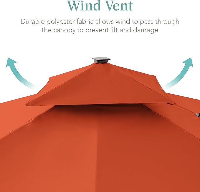 Best Choice Products 10x10ft Cantilever Patio Umbrella w/Base Included - Image 6