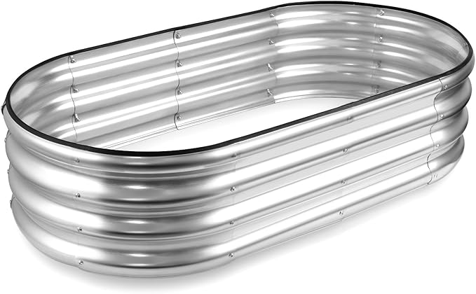 JERIA Raised Garden Bed, Galvanized Raised 4×2×1ft Planter Boxes Outdoor by JERIA