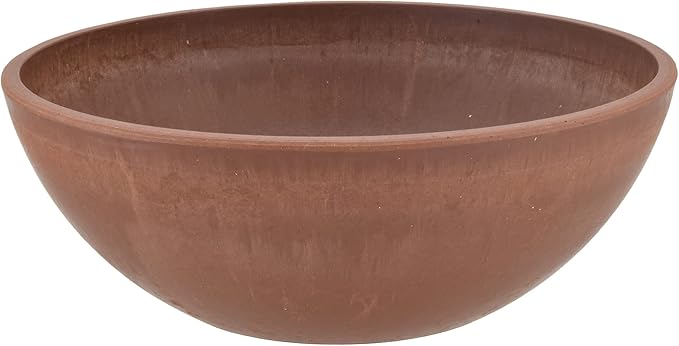PSW Pot Collection M30TC 8-inch Plastic/Stone/Wood Composite Low Bowl Planter – - Image 2