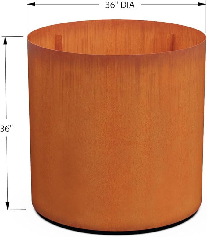 Plantercraft Extra Large Corten Steel Planter 36 Inch | Large Round Planters - Image 5