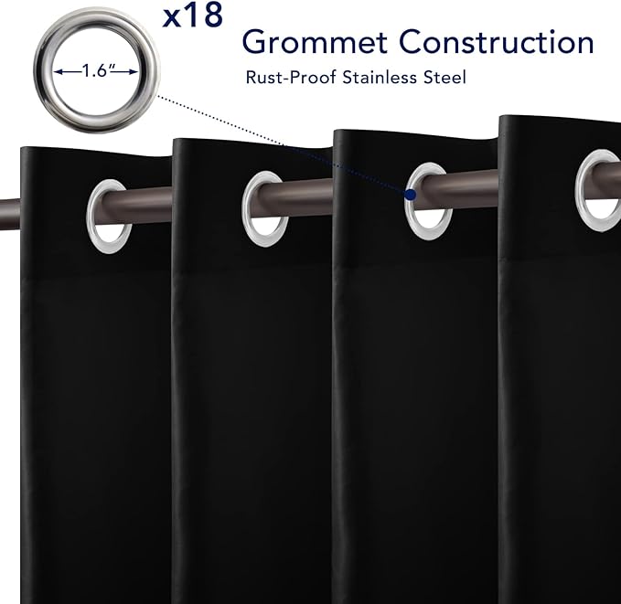 PureFit Outdoor Curtains for Patio Waterproof Weatherproof, UV Resistant - Image 4