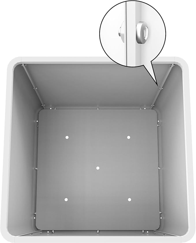 Large Outdoor Planter 26" L x 26" W x 26" H, Metal Square Planter - Image 7