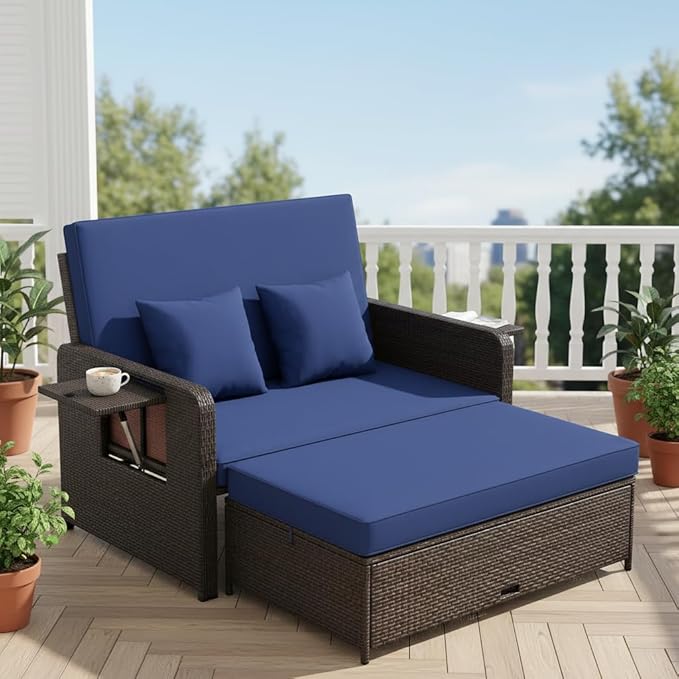 Tangkula Patio Rattan Daybed - Image 2