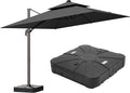 9x12FT Grey Cantilever Outdoor Patio Umbrella by ZLACUIU
