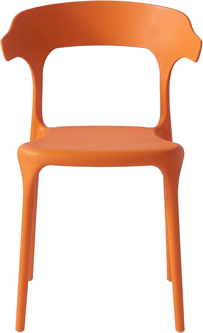 Modern Stackable Dining Chair Set, No Assembly, Plastic Chair, Patio Chair - Image 7