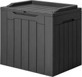 JUMMICO 31 Gallon Resin Deck Box Waterproof Indoor Outdoor Storage Boxes by JUMMICO
