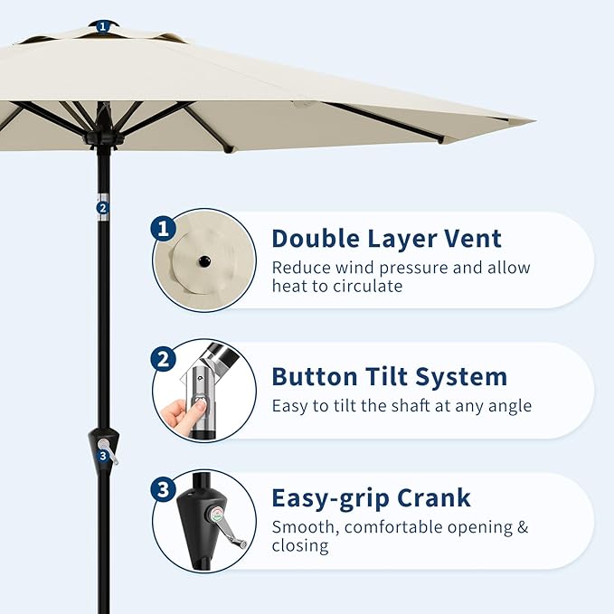 Garvee 10FT Patio Umbrella - Image 4
