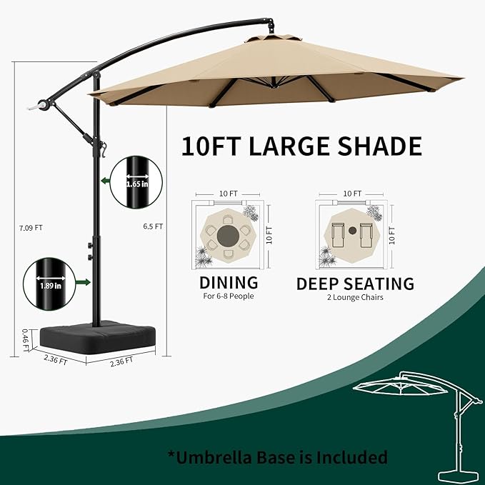 OLILAWN 10ft Patio Umbrella - Image 7