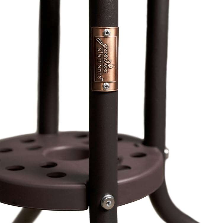 Garden Elements Outdoor Patio Furniture, Round Dining Table, Steel Base and Rim - Image 5