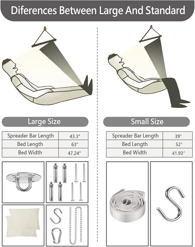 XXL Hammock Chair Hanging Rope Swing - Image 4