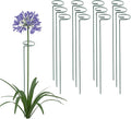 12 Pack 16 Inch Plant Support Stakes, Metal Single stemmed Flower Support by ThealynGardens