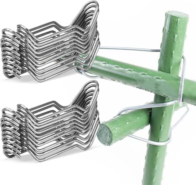20PCS Galvanized Steel Garden Support Stakes by Makiwork