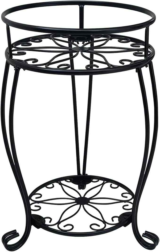 CASIMR 2 Tier Plant Stand, 19.2 inch Tall Metal Potted Holder Rack, Indoor by CASIMR