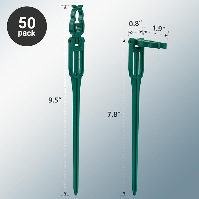 SURAIELEC 50 PCS Christmas Light Stakes, 9.5" Tall Stakes - Image 7